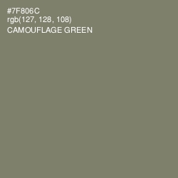#7F806C - Camouflage Green Color Image